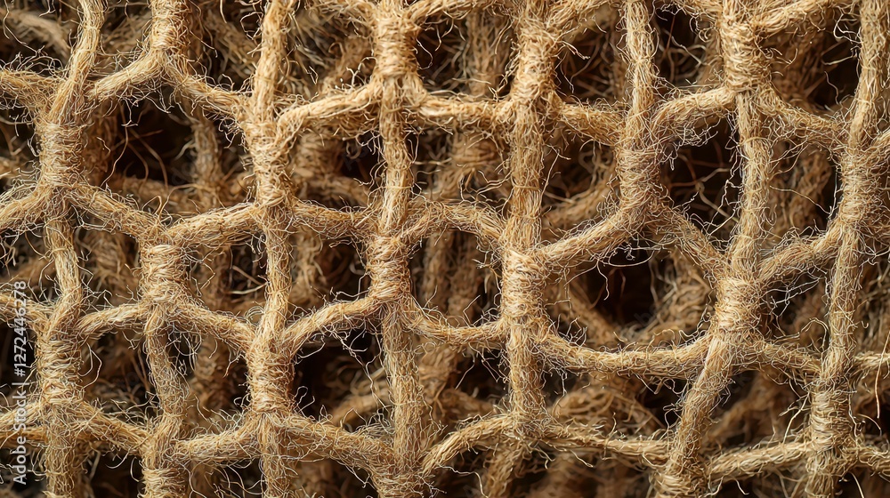 Poster close-up of fireproof fiber mesh texture for various applications