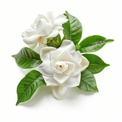 Obraz premium Gardenia Isolated on White Background. Beautiful Gardenia Flower