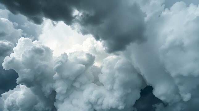 Dramatic Cloudscape with Heavy Storm Clouds

