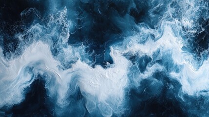 Aerial Ocean Waves Abstract Texture Background