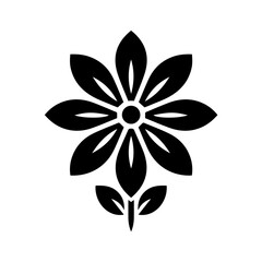 black and white flower