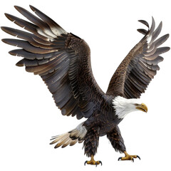 Obraz premium Ultra realistic uhd image of American eagle figurine with transparent background showcasing majestic wings and fine details ideal for digital projects and designs
