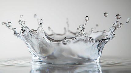 Detailed Macro of Liquid Splashes on Glass Surface Captured in Focus