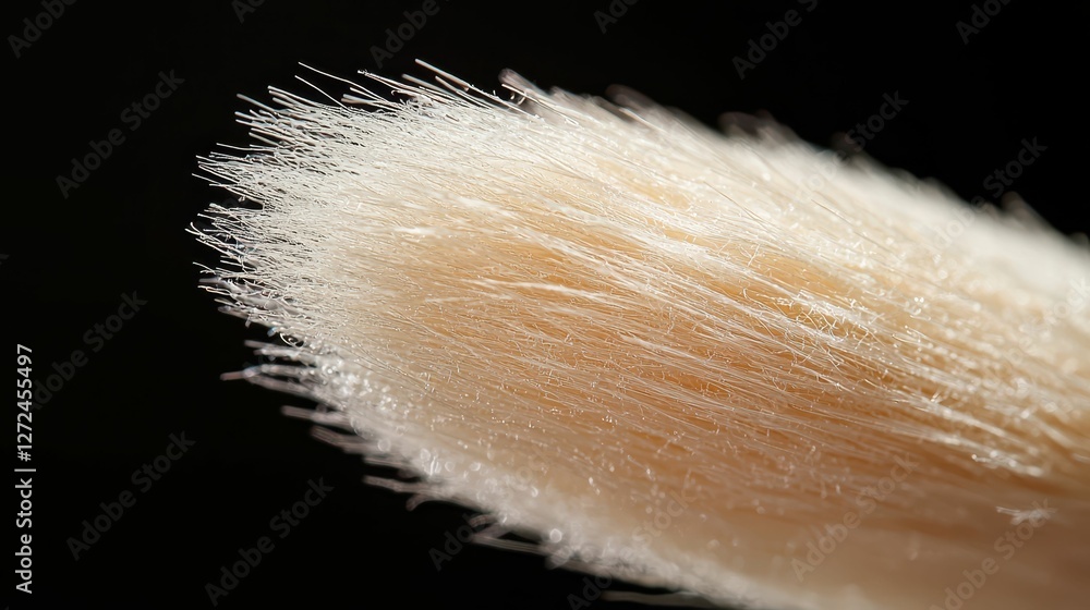 Poster macro shot of brush fibers highlighting fine detail and texture