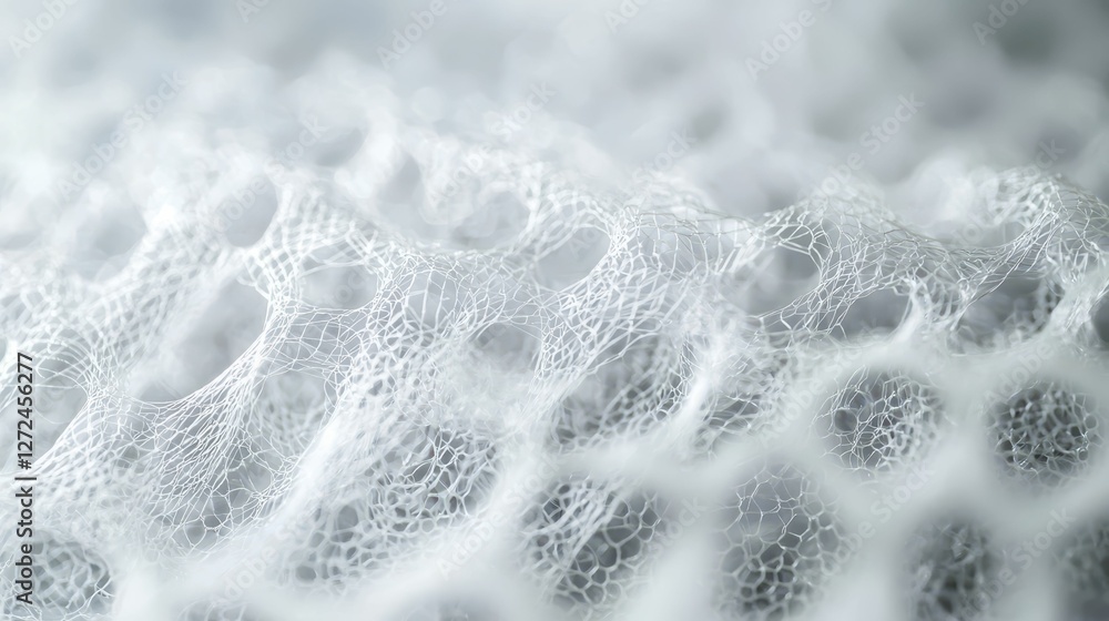Poster high efficiency particulate material in detailed close-up view
