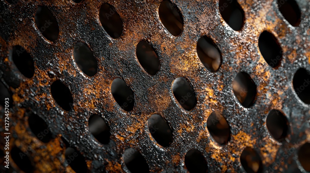 Poster detailed view of protective layer on engine component surface
