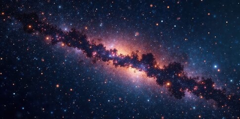 Millions of stars shine brightly against a deep black canvas , background, glitter