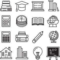 Education Icon Set on Vector