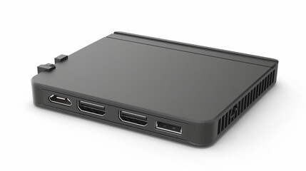 A compact external solid-state drive with a rugged design, suitable for gaming storage, isolated on a white background.