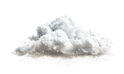 PNG Fluffy cloud with sparkling particles