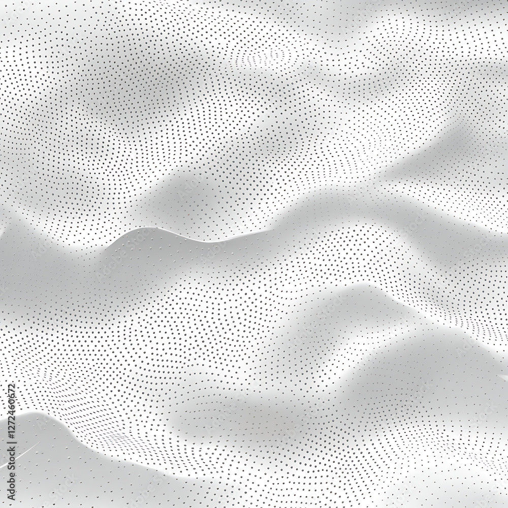 Aufkleber undulating dotted surface with subtle light and shadow play representing topographic landscape.