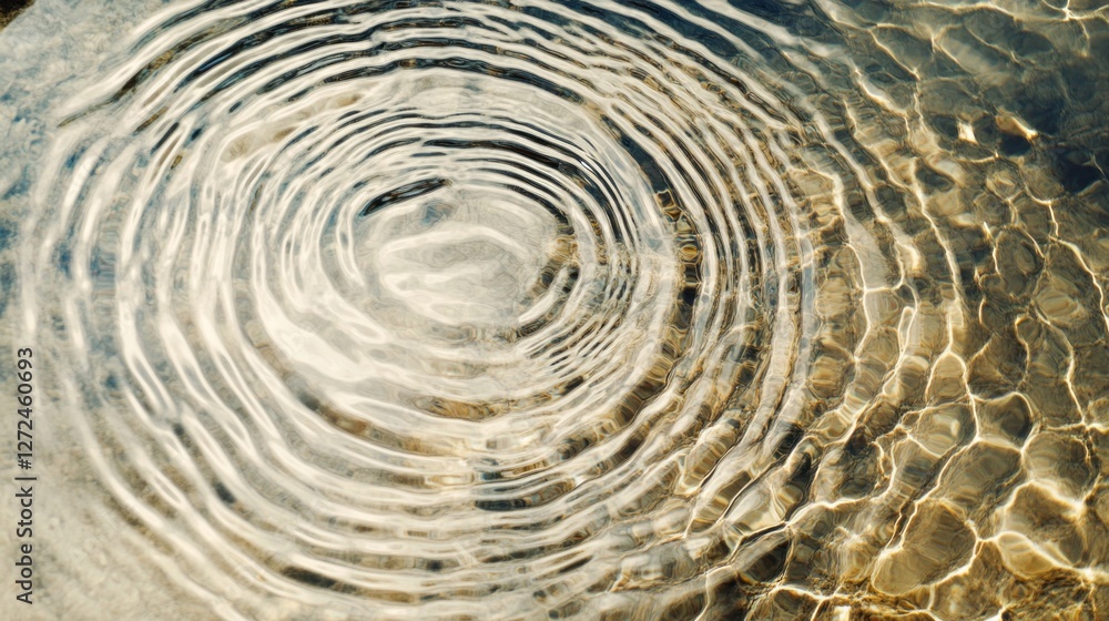 Aufkleber water gently ripples across a textured surface, capturing the soft dance of light and shadows. each 