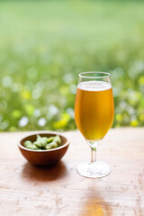ビールと枝豆