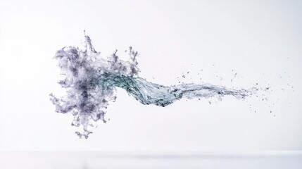 Fototapeta premium Abstract Water Splash Dynamic Flow Liquid Design Blue White Background