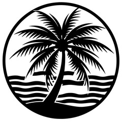 silhouette of a palm tree