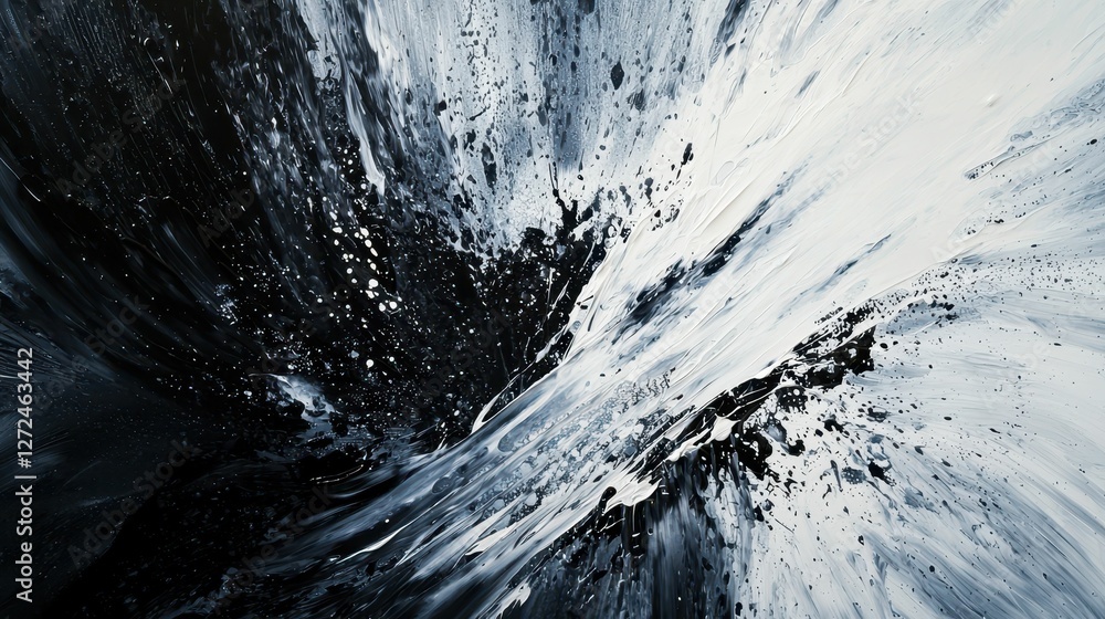 Poster dynamic brush strokes in motion capturing artistic expression