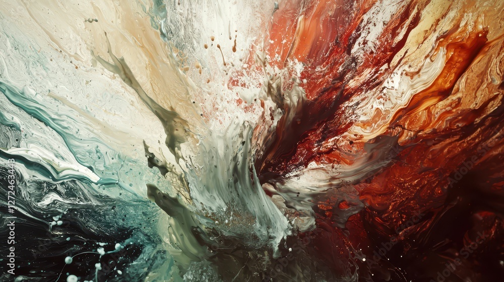 Poster dynamic brush stroke in motion capturing fluid artistic expression