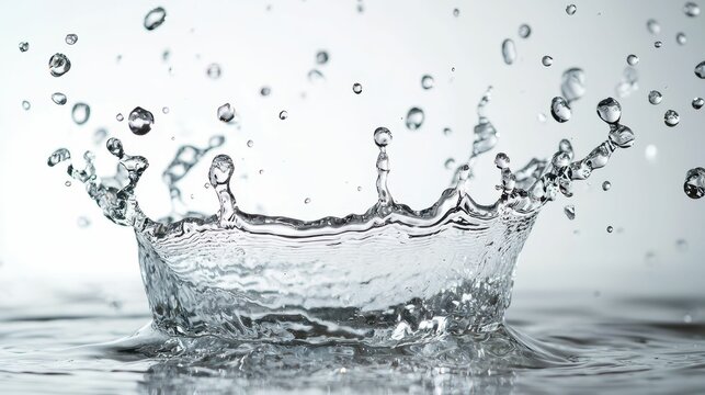 Dynamic Water Splash Captured in Mid Air with Crystal Clarity