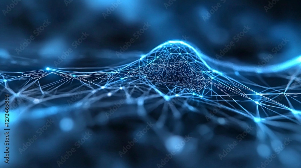 Poster abstract digital network ai technology data connectivity futuristic background
