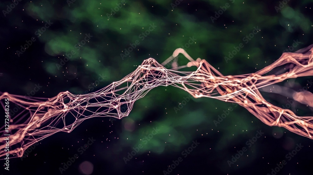 Poster abstract network digital connectivity global communication data flow technology backgr