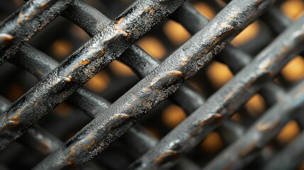 High-Definition Close-Up of an Oil Filter Mesh Structure