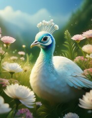 Obraz premium Kleiner Pfau