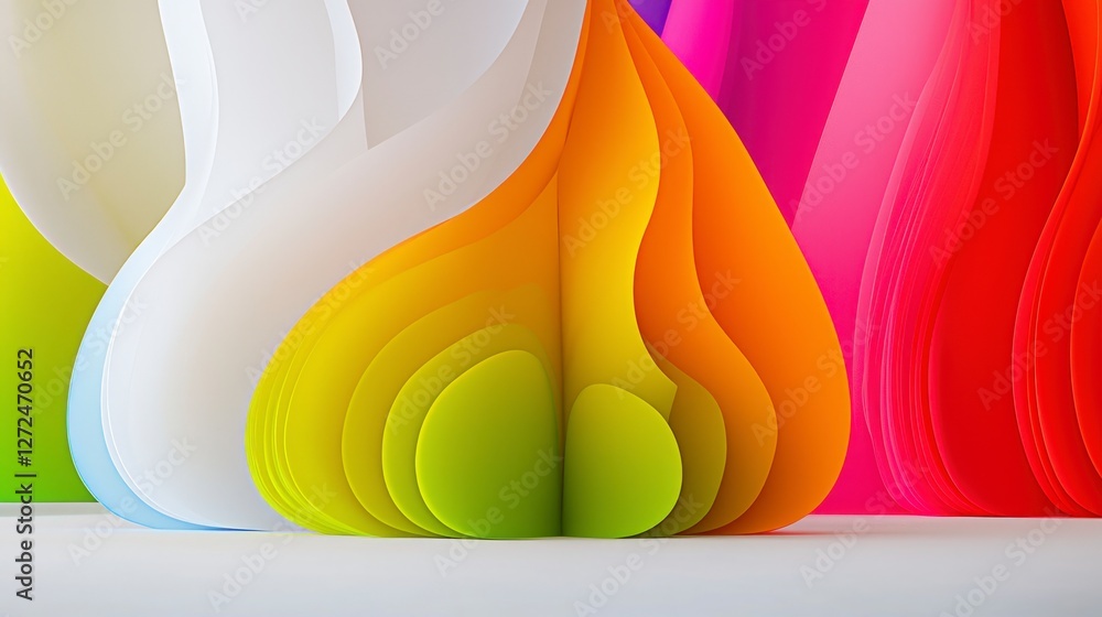 Poster abstract colorful waves dynamic gradient background design