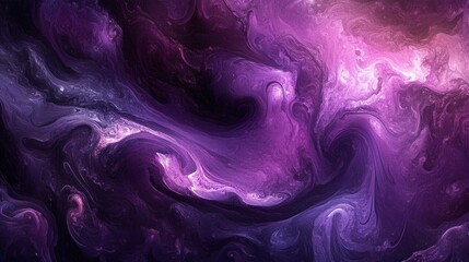 Fototapeta premium Abstract purple and pink swirling paint. Ideal for backgrounds, websites, or designs needing a vibrant, cosmic feel.