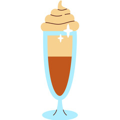 Coffee milkshake elements