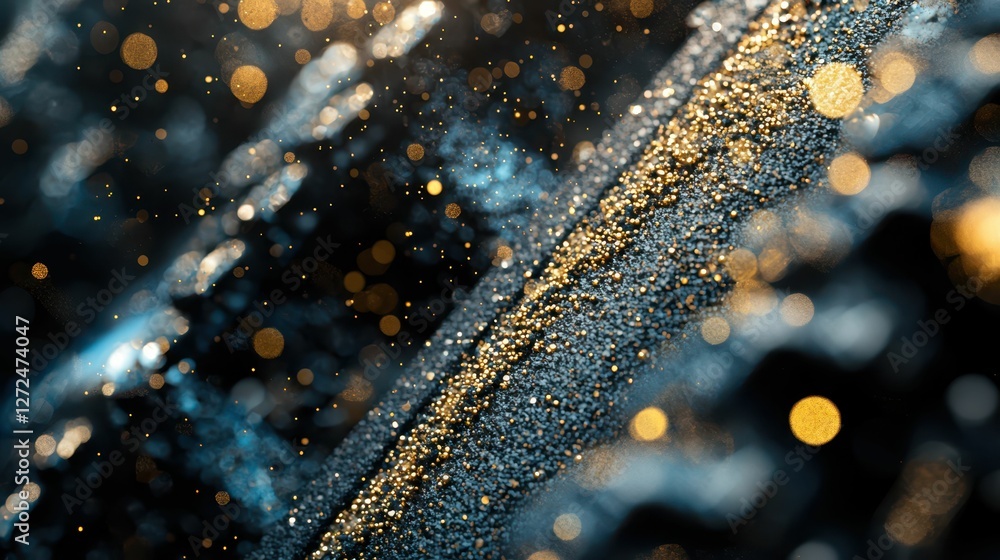 Poster macro perspective of microscopic protective part with glittering texture