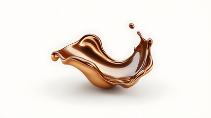 Delicious chocolate splash on isolated white background, tempting gourmet food concept illustration
