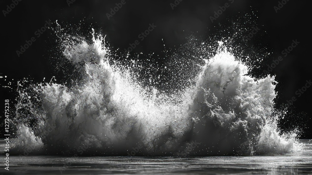 Poster captivating water splash with dynamic splashes and contrast