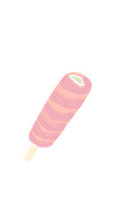 Strawberry Yoghurt and Peach Swirl Ice Cream