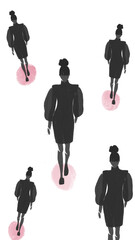 Wallpaper Girl Walking 1.eps