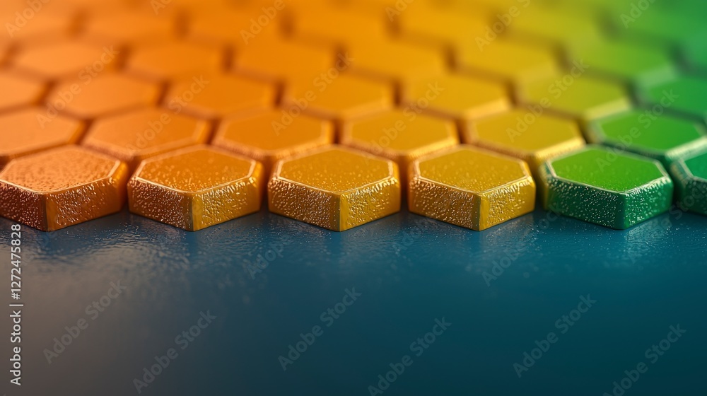Poster abstract hexagon background gradient geometric technology science design
