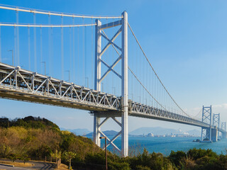 与島PAから見る瀬戸大橋　香川県の坂出市
