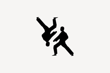 silhouette of a man jumping