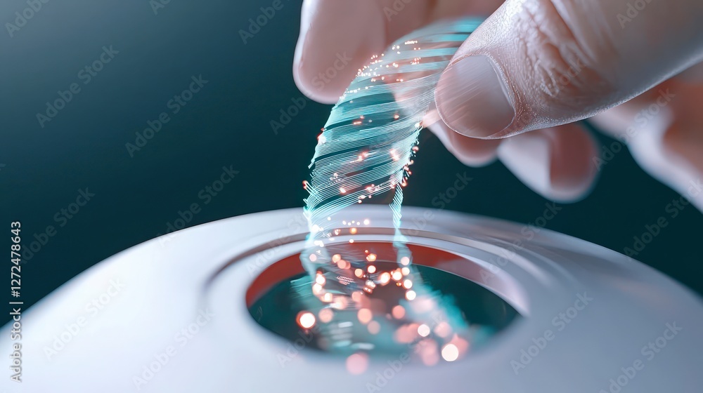 Poster abstract data wave ai big data technology concept