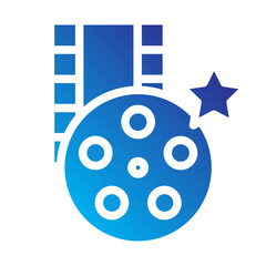 movie stars Fame Solid gradient icon