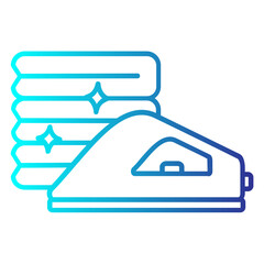 IRONING single icon with a line gradient style