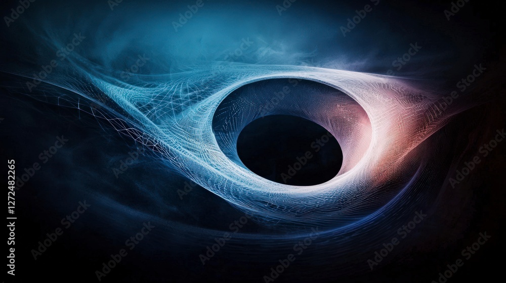Poster abstract digital swirl technology data network futuristic background