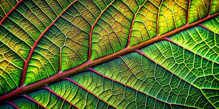 Microscopic View of Kratom Leaf Vein Structure - Botanical Detail