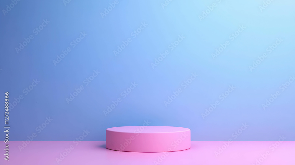 Aufkleber elegant pastel backdrop with soft geometric forms for 3d presentations and displays