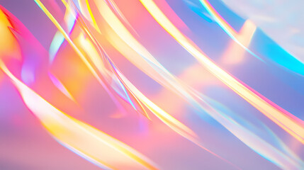 Abstract rainbow rays of light shadow overlay effect from sunlight on a white background. Futuristic Light Refractions. Illustration