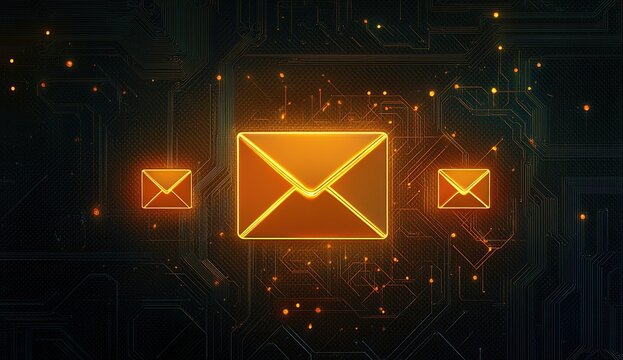 Digital Message Transmission: Sending Emails Electronically Through Circuits, Instantly.