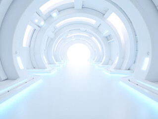 Obraz premium Future technology light and shadow channel scene