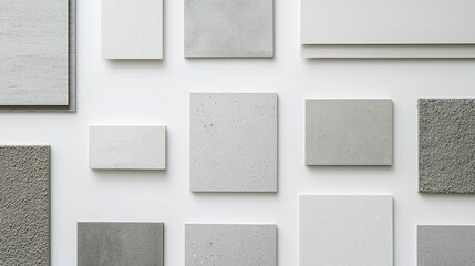 Serene Minimalist Composition of Fireproof Material Samples