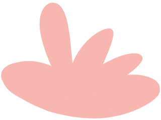 Soft pink abstract organic shape for trendy modern design and digital artwork