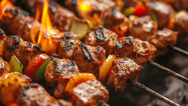 Bar b q tikka , Bar b q tikka with fire , bar b q on fire grill