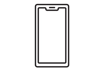 シンプルなスマートフォンの白黒アイコン
